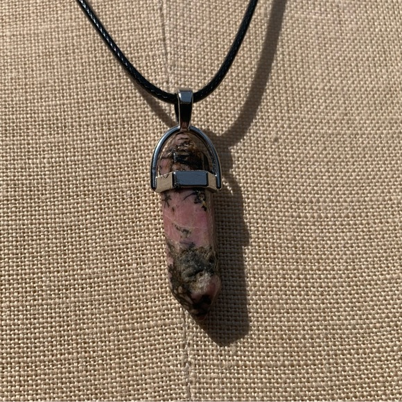 Handmade Genuine Stone Dagger Charm Amulet Necklace - Picture 3 of 14